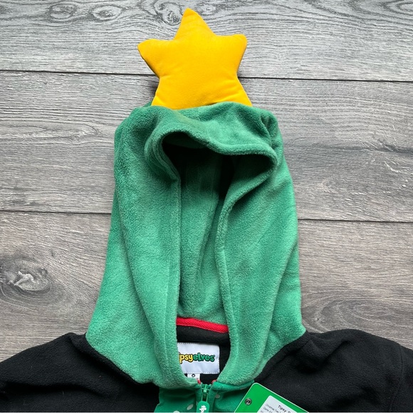 Tipsy Elves Black and Green Festive Hoodie - Picture 4 of 5